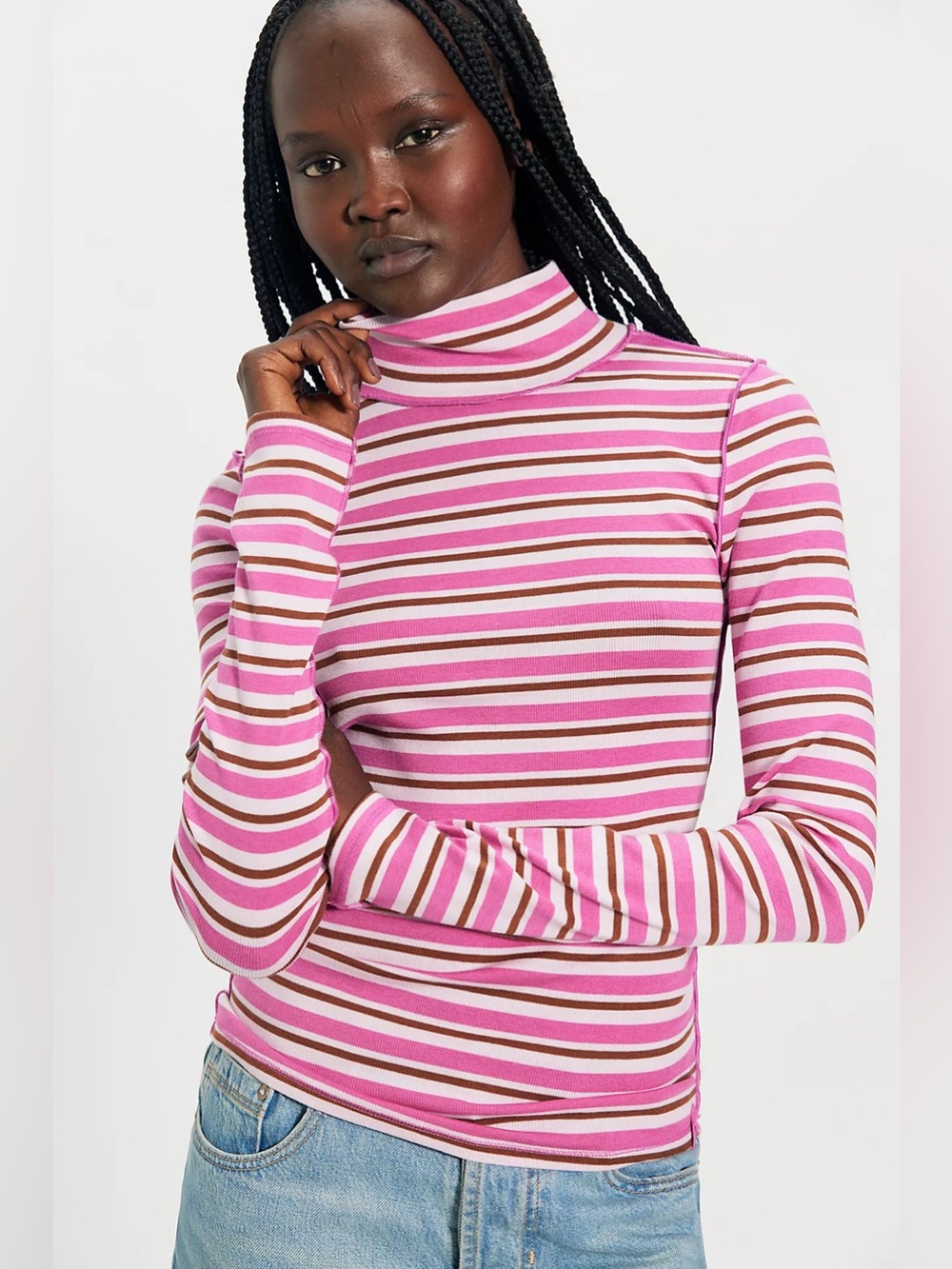 NWT! Free People We The Free Good Good Stripe Turtleneck Sz XS & Large